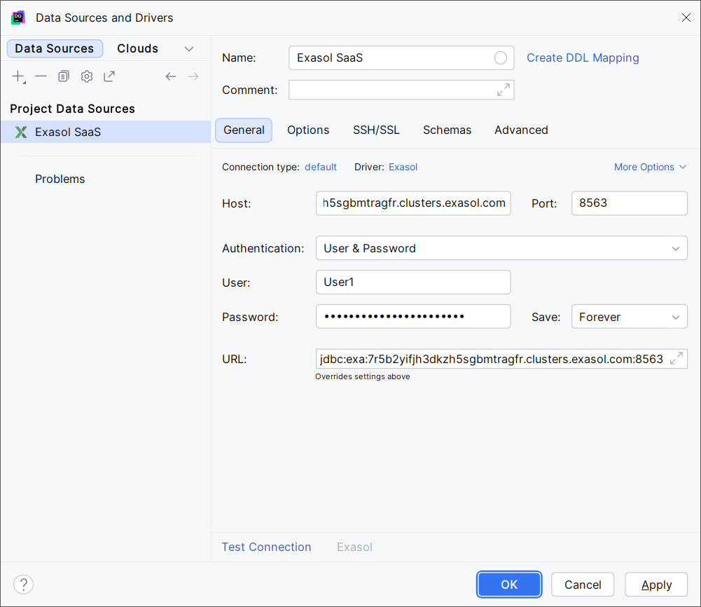 data source settings
